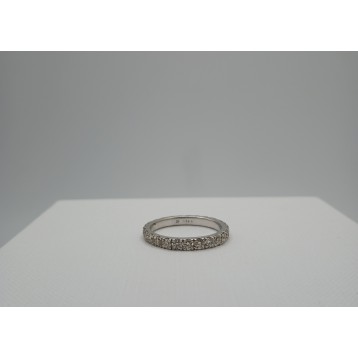 1.60 Ctw Round Cut Diamond Eternity Wedding Band Set in 18K White Gold 1.60 Ctw Round Cut Diamond Eternity Wedding Band Set in 18K White Gold